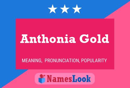 Anthonia Gold Name Poster