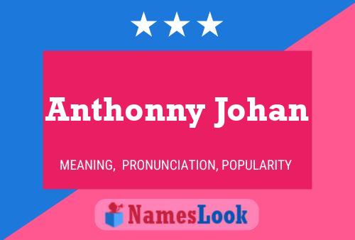 Anthonny Johan Name Poster