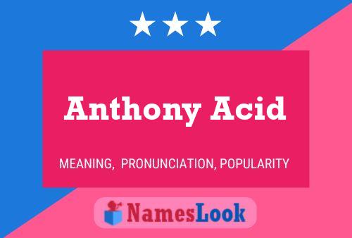 Anthony Acid Name Poster