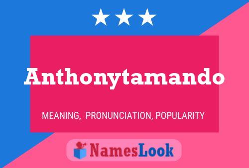 Anthonytamando Name Poster