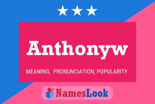 Anthonyw Name Poster