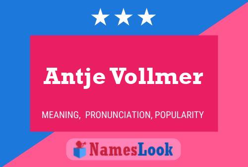 Antje Vollmer Name Poster