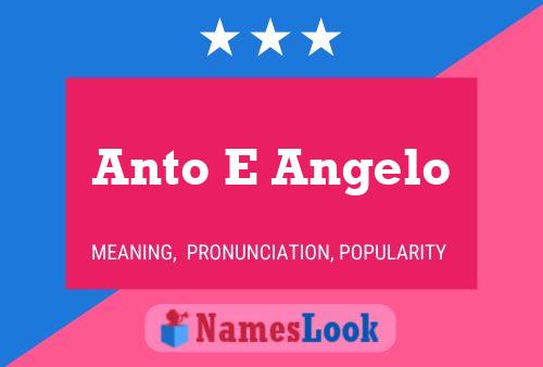 Anto E Angelo Name Poster