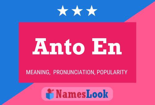 Anto En Name Poster