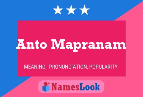 Anto Mapranam Name Poster