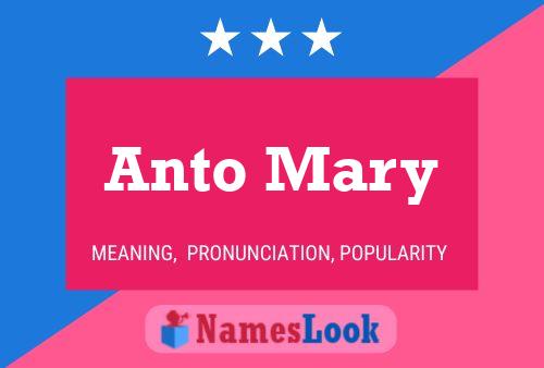 Anto Mary Name Poster