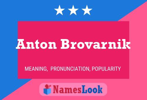 Anton Brovarnik Name Poster