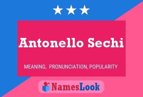 Antonello Sechi Name Poster