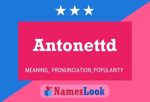 Antonettd Name Poster