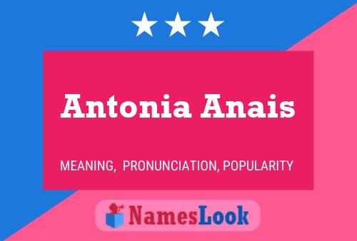 Antonia Anais Name Poster