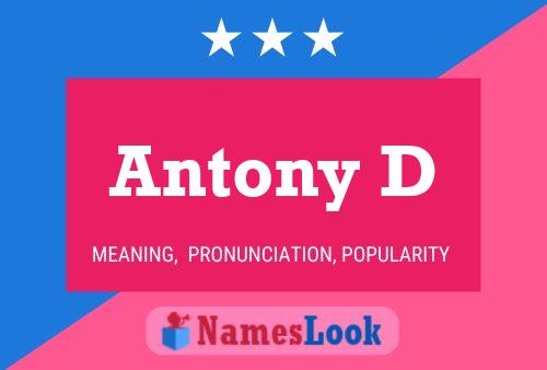 Antony D Name Poster