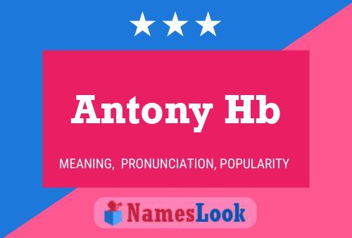 Antony Hb Name Poster