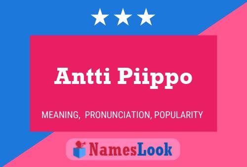 Antti Piippo Name Poster