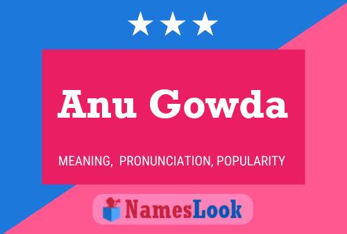 Anu Gowda Name Poster