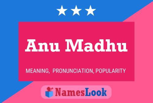 Anu Madhu Name Poster