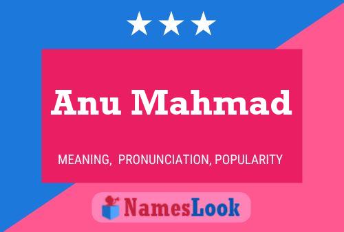 Anu Mahmad Name Poster