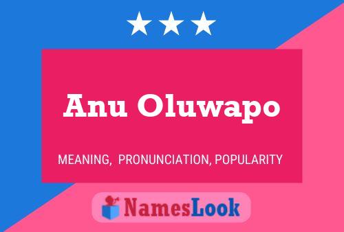 Anu Oluwapo Name Poster