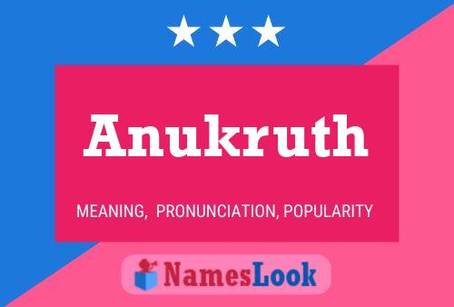 Anukruth Name Poster