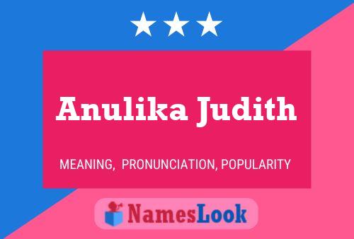 Anulika Judith Name Poster