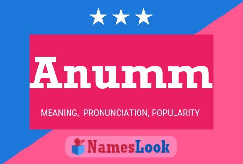 Anumm Name Poster