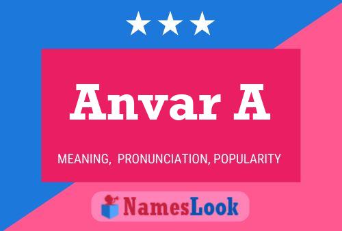 Anvar A Name Poster