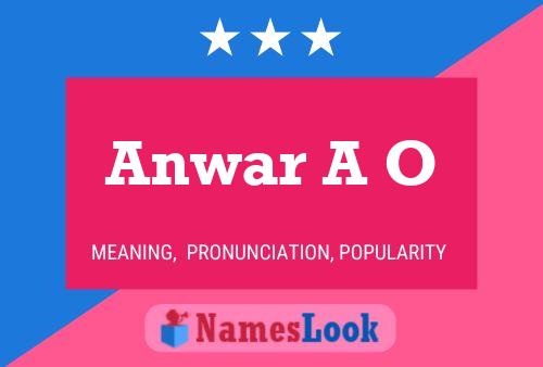 Anwar A O Name Poster