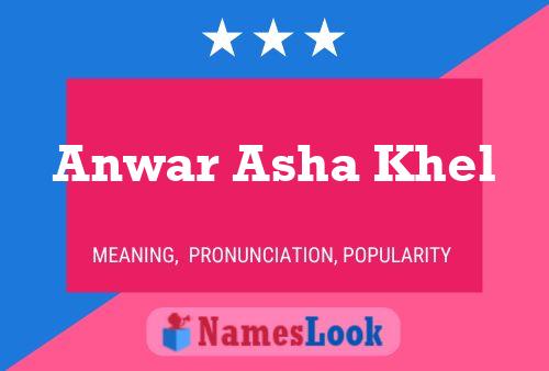 Anwar Asha Khel Name Poster