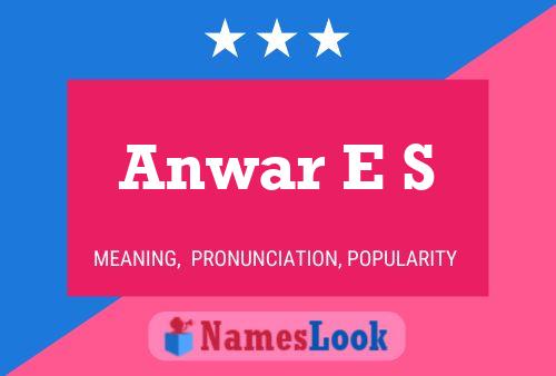 Anwar E S Name Poster