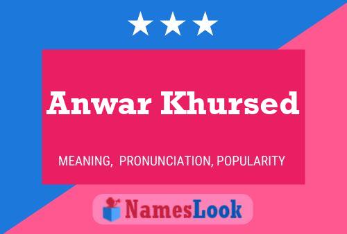 Anwar Khursed Name Poster