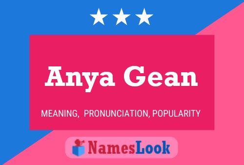 Anya Gean Name Poster