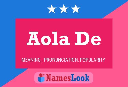 Aola De Name Poster