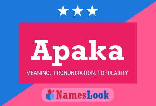 Apaka Name Poster