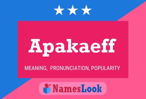 Apakaeff Name Poster