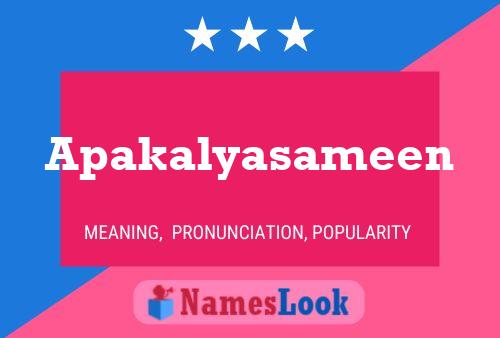 Apakalyasameen Name Poster