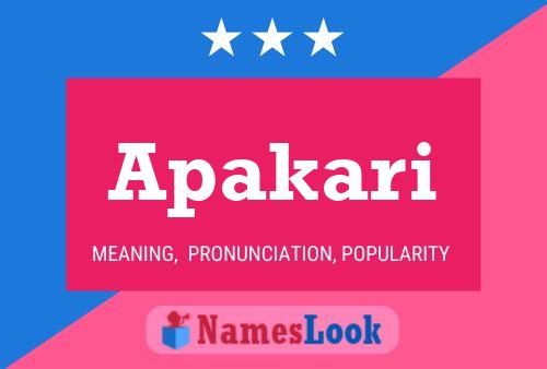 Apakari Name Poster