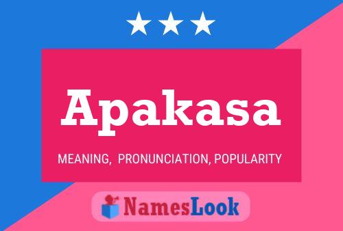 Apakasa Name Poster