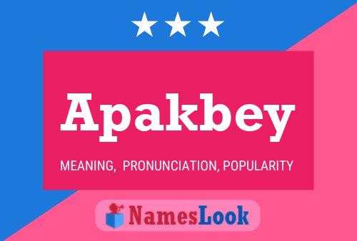 Apakbey Name Poster