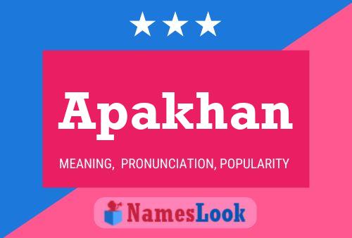 Apakhan Name Poster