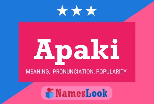 Apaki Name Poster