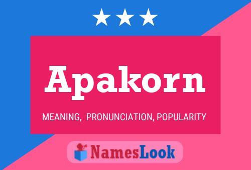 Apakorn Name Poster