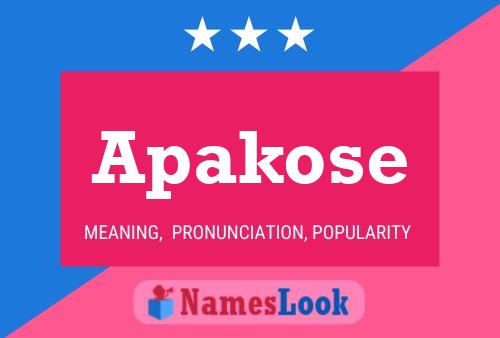 Apakose Name Poster