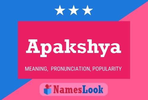 Apakshya Name Poster