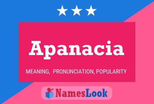 Apanacia Name Poster