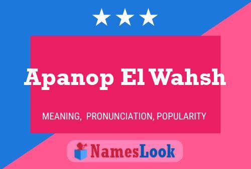 Apanop El Wahsh Name Poster