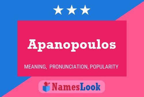 Apanopoulos Name Poster