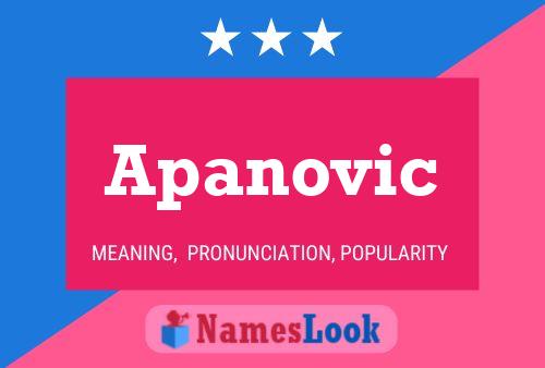 Apanovic Name Poster