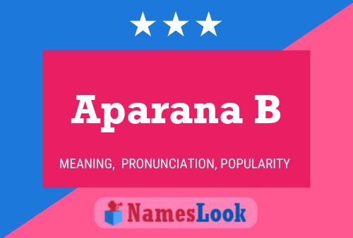 Aparana B Name Poster