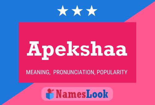 Apekshaa Name Poster