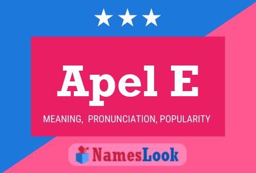 Apel E Name Poster