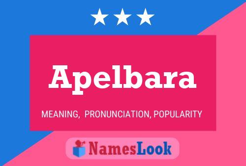 Apelbara Name Poster